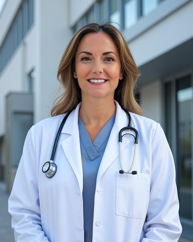 Christine Seidell, APRN, MSN, FNP-BC, smiling in a white coat